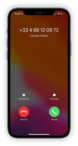 La fiche contact digitale Custom iD identifie vos appels -